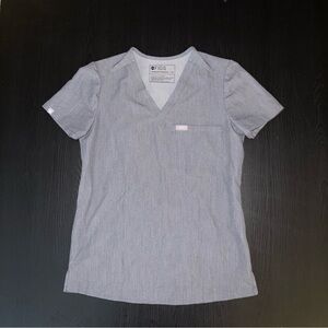 FIGS Graphite Gray V-Neck Scrub Top